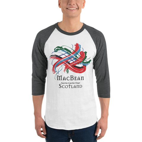 Image of Clan MacBean Tartan Scottish Sleeve Baseball Tee