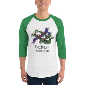 Clan Davidson Tartan Scottish Sleeve Baseball Tee