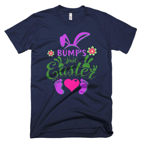 Image of Bump's First Easter New Baby Mother Mom Pregnant Easter Day T-Shirt