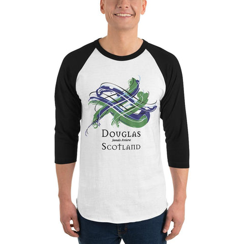 Image of Clan Douglas Tartan Scottish Sleeve Baseball Tee