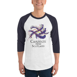 Clan Carnegie Tartan Scottish Sleeve Baseball Tee