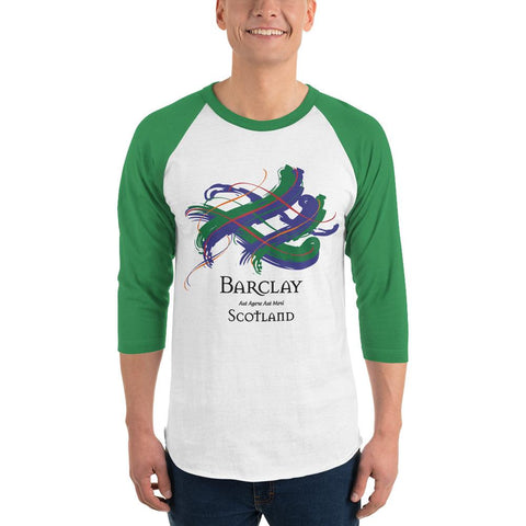 Image of Clan Barclay Tartan Scottish Sleeve Baseball Tee