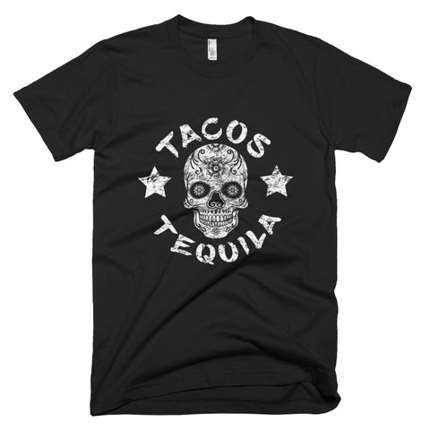 Image of Day Of The Dead Tacos Tequila Sugar Skull Halloween T-Shirt