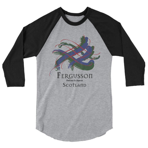 Image of Clan Fergusson Tartan Scottish Sleeve Baseball Tee