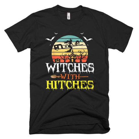 Image of Witches With Hitches Halloween Camping Vintage Halloween T-Shirt