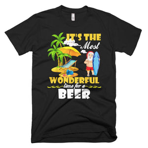 Christmas in July Santa Hawaiian Funny Christmas T-Shirt