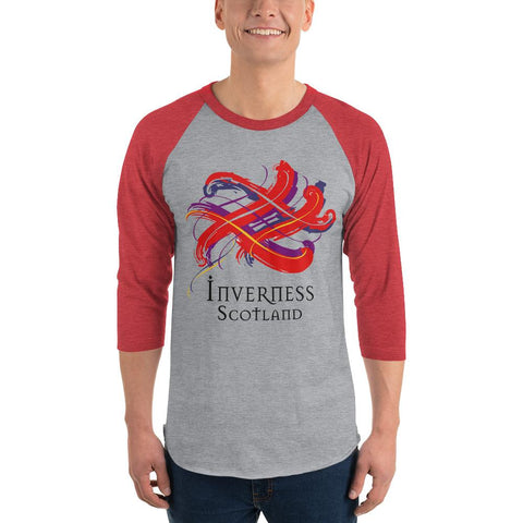 Image of Clan Inverness Tartan Scottish Sleeve Baseball Tee