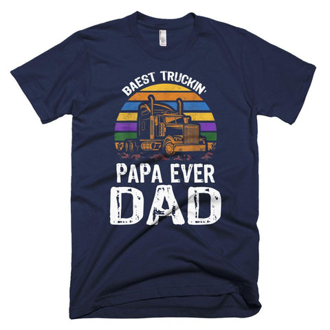 Image of Best Trucking Papa Ever Truck Driver Father Day T-Shirt