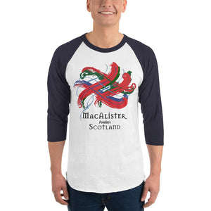 Clan MacAlister Tartan Scottish Sleeve Baseball Tee