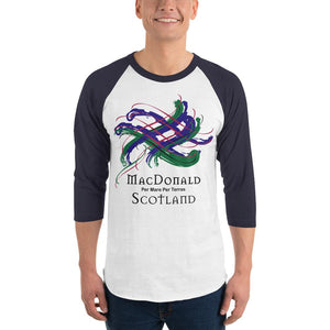 Clan MacDonald Tartan Scottish Sleeve Baseball Tee