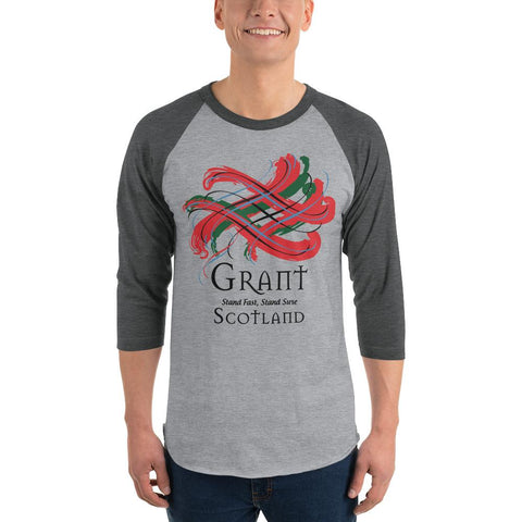 Image of Clan Grant Tartan Scottish Sleeve Baseball Tee