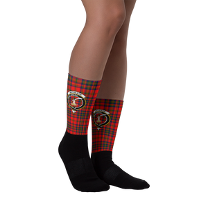 Matheson Red Scottish Clan Tartan Socks - manashirt