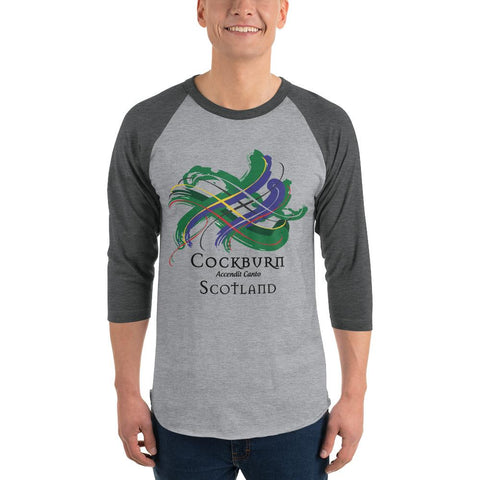 Image of Clan Cockburn Tartan Scottish Sleeve Baseball Tee