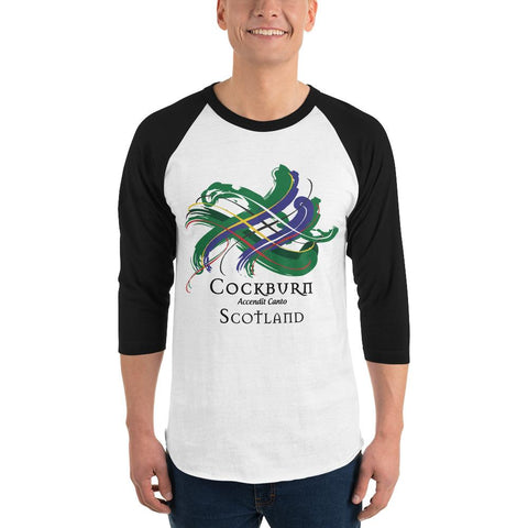 Image of Clan Cockburn Tartan Scottish Sleeve Baseball Tee