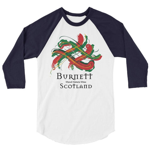 Image of Clan Burnett Tartan Scottish Sleeve Baseball Tee