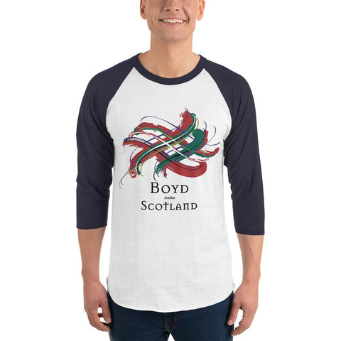 Image of Clan Boyd Tartan Scottish Sleeve Baseball Tee