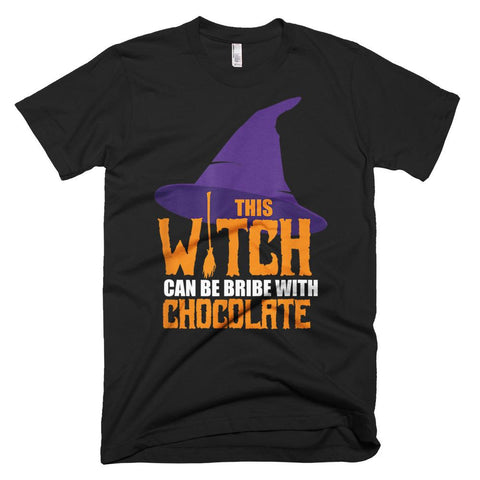 Image of This Witch Can Be Bribe With Chocolate Halloween T-Shirt