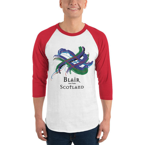 Image of Clan Blair Tartan Scottish Sleeve Baseball Tee