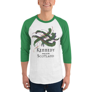 Clan Kennedy Tartan Scottish Sleeve Baseball Tee