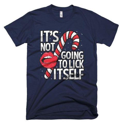 Image of It's Not Going To Lick Itself Adult Christmas T-Shirt