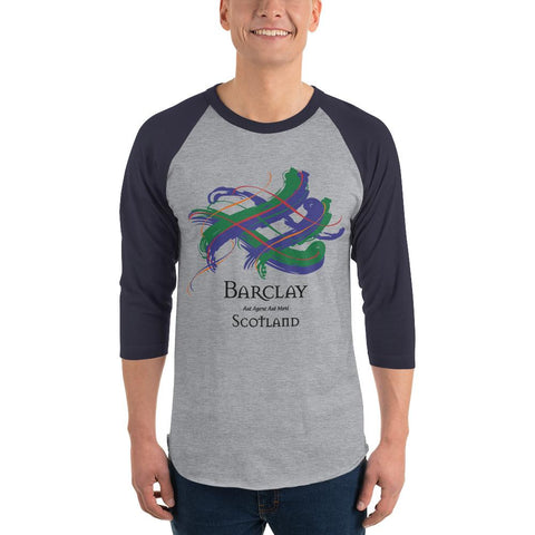 Image of Clan Barclay Tartan Scottish Sleeve Baseball Tee