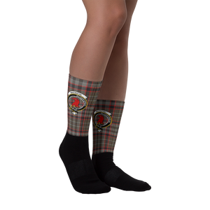 Macnicol Hunting Weathered Scottish Clan Tartan Socks - manashirt