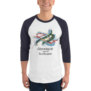 Clan Anderson Tartan Scottish Sleeve Baseball Tee