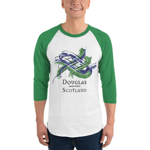 Image of Clan Douglas Tartan Scottish Sleeve Baseball Tee