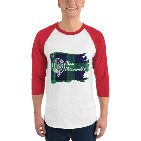 Image of Abercrombie Clan Tartan Scottish Sleeve Baseball Tee