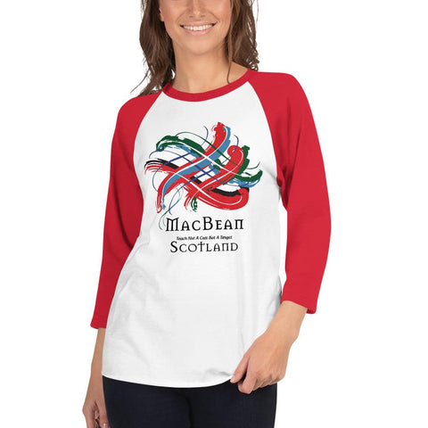 Image of Clan MacBean Tartan Scottish Sleeve Baseball Tee