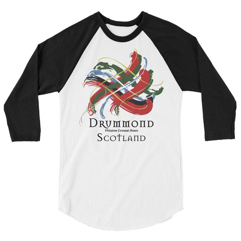 Image of Clan Drummond Tartan Scottish Sleeve Baseball Tee