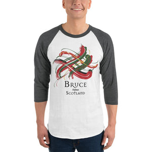 Clan Bruce Tartan Scottish Sleeve Baseball Tee