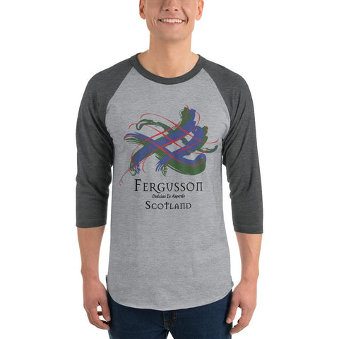 Image of Clan Fergusson Tartan Scottish Sleeve Baseball Tee