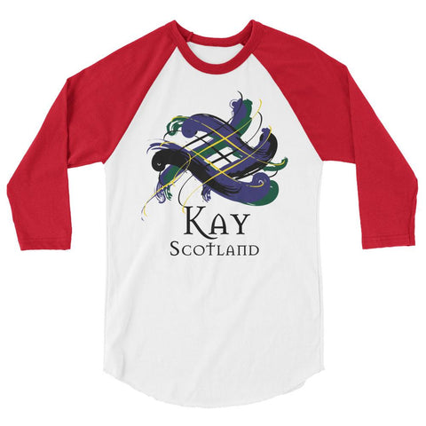 Image of Clan Kay Tartan Scottish Sleeve Baseball Tee