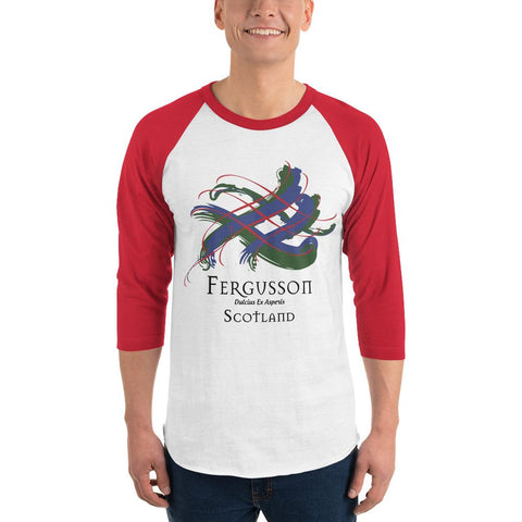 Image of Clan Fergusson Tartan Scottish Sleeve Baseball Tee