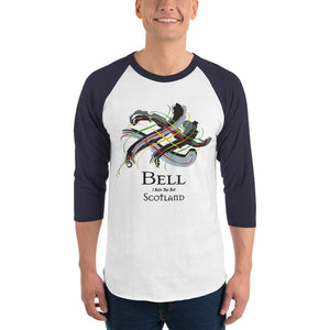 Clan Bell Tartan Scottish Sleeve Baseball Tee