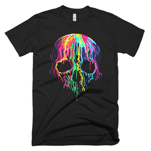 Colorful Melting Skull Cute Art Graphic Halloween T-Shirt