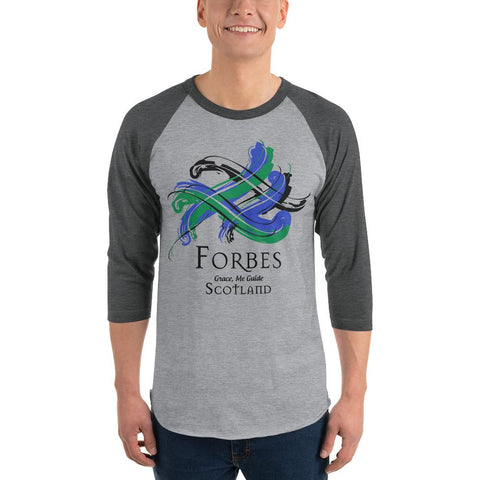 Image of Clan Forbes Classic Tartan Scottish Sleeve Baseball Tee