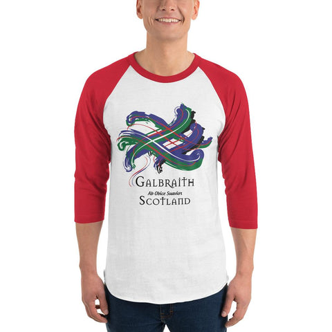 Image of Clan Galbraith Tartan Scottish Sleeve Baseball Tee