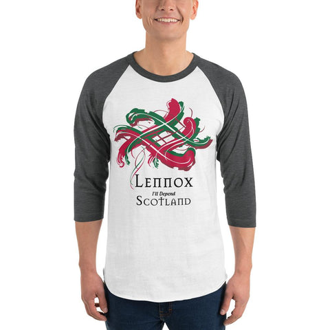 Image of Clan Lennox Tartan Scottish Sleeve Baseball Tee