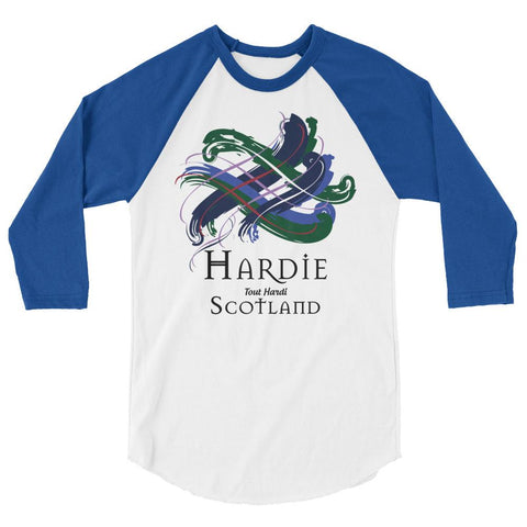 Image of Clan Hardie Tartan Scottish Sleeve Baseball Tee