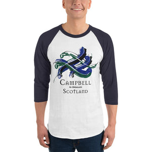 Clan Campbell Tartan Scottish Sleeve Baseball Tee