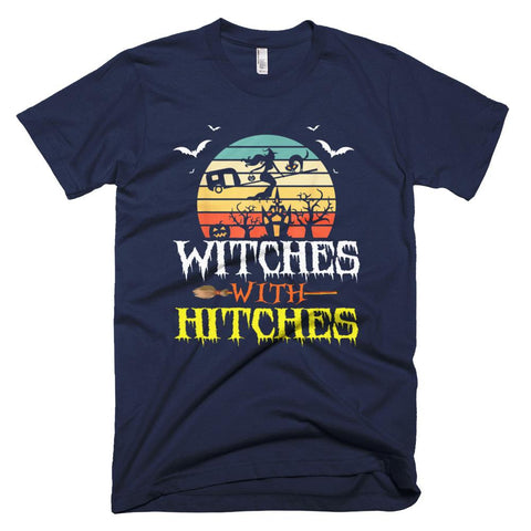 Image of Witches With Hitches Halloween Camping Vintage Halloween T-Shirt