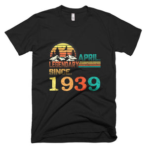 Birthday Gifts Retro Legendary Since April 1939 T-Shirt - manashirt