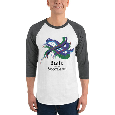 Image of Clan Blair Tartan Scottish Sleeve Baseball Tee