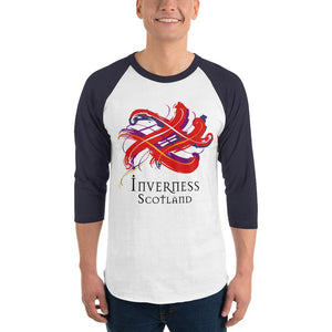 Clan Inverness Tartan Scottish Sleeve Baseball Tee