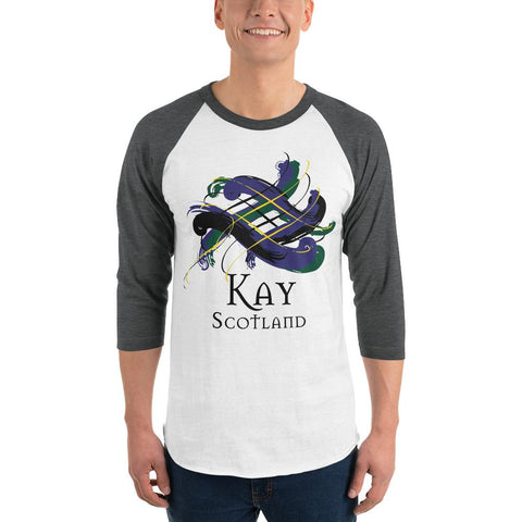 Image of Clan Kay Tartan Scottish Sleeve Baseball Tee