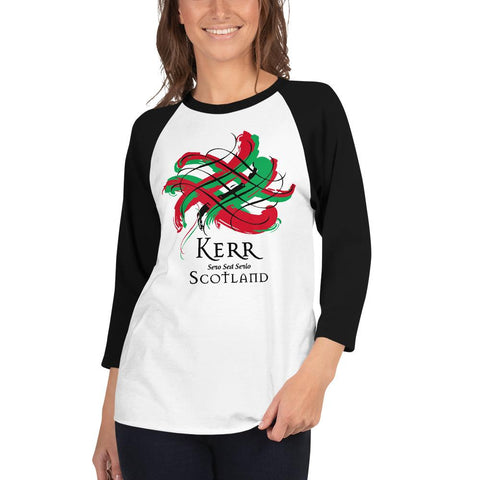 Image of Clan Kerr Tartan Scottish Sleeve Baseball Tee