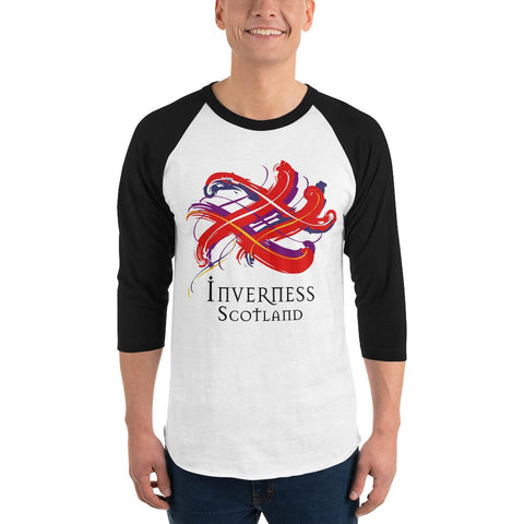 Image of Clan Inverness Tartan Scottish Sleeve Baseball Tee