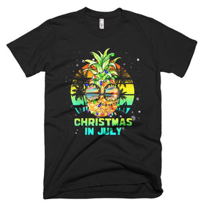 Christmas in July Pineapple Sunglasses In Snow Summer Christmas T-Shirt